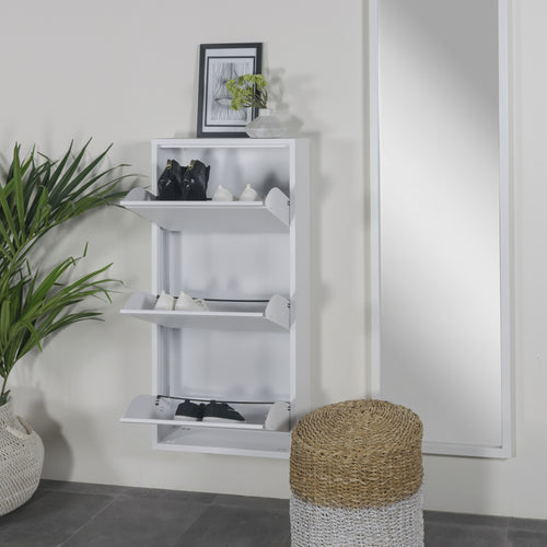 Spinder Design schoenenkast Billy 3 - Wit - 6 paar schoenen - vtwonen shop