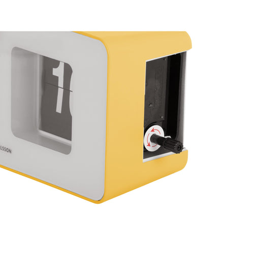 Karlsson wandklok Funky Flip - geel - 7x17.7x9.2cm - vtwonen shop