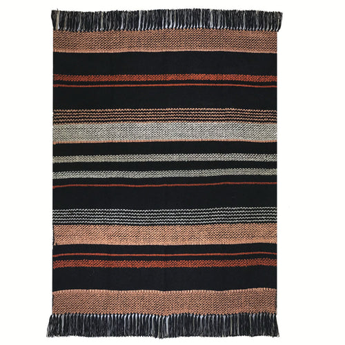 Malagoon plaid- Multicolor zwart bouclé - 125x150cm