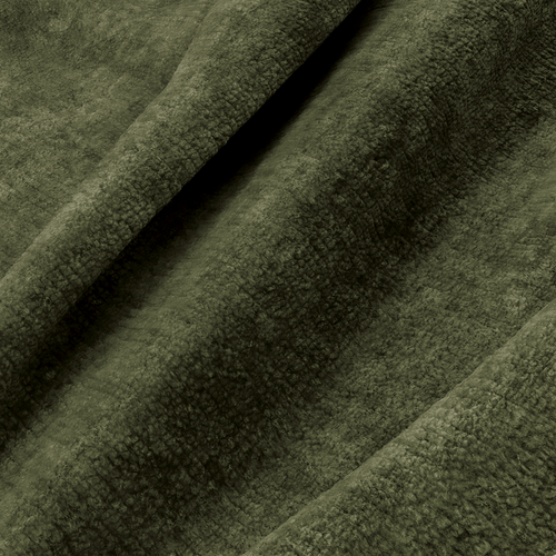 Premium Interiors - Rechthoekige hoekbank COCOON - gewaafd fluweel vintage groen 230cm