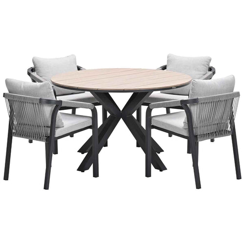 Garden Impressions tuinset Tarera - Tulli - taupe - Ø122x75 cm - 5-delig - vtwonen shop