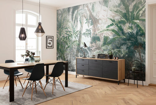 Komar fotobehang jungle-motief groen en grijs - 350 x 250 cm - 610014 - vtwonen shop