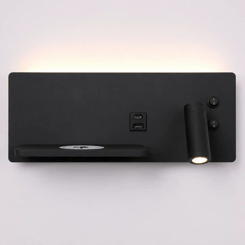 Artdelight wandlamp Charge - 2 lichts - 10  x 12   cm - zwart