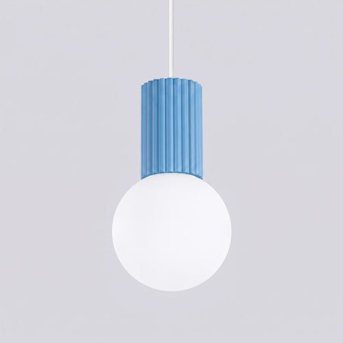 Sollux Lighting Hanglamp HALO 1 lichtblauw - 12x12x120cm