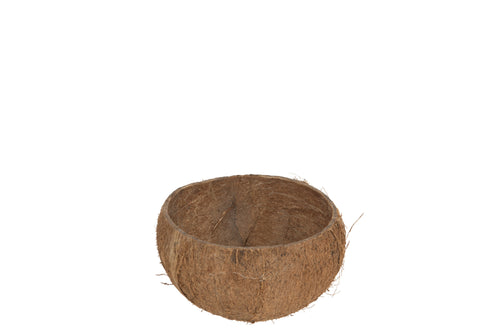 J-Line bol Halve Kokosnoot Brut -  bamboe - naturel - 2 stuks - vtwonen shop