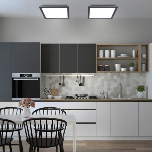 Paul Neuhaus plafondlamp Flat - 1 lichts - 45.5  x 6.6   cm - zwart - vtwonen shop