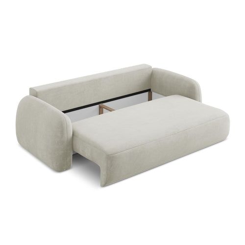 LaMiaSofa 3-zits slaapbank Amalfi - chenille stof - parel - 250x112x90
