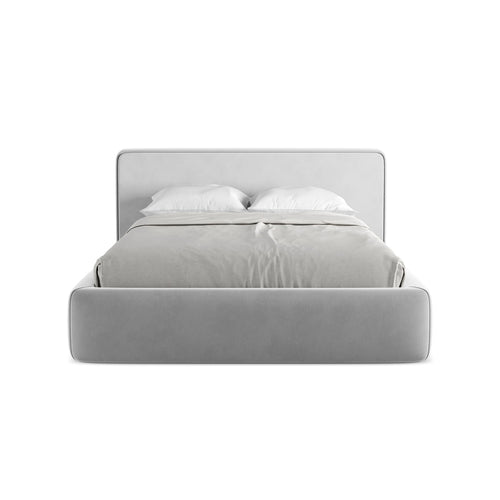 LaMiaSofa Bed met opbergruimte Firenze - velours - grijs - 180x225x82