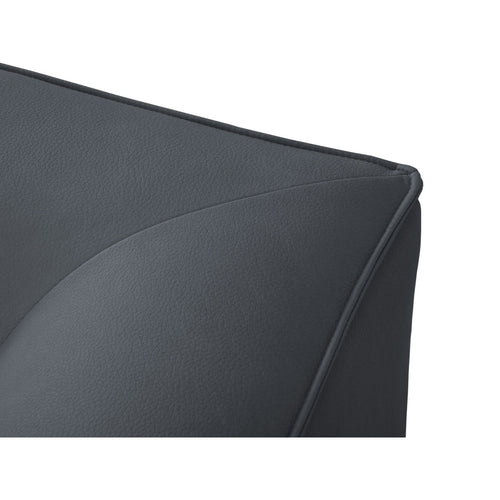 Cosmopolitan Design - Modulaire hoekbank rechts Siena 4-zits, imitatieleer donkerblauw - 180x273x69cm