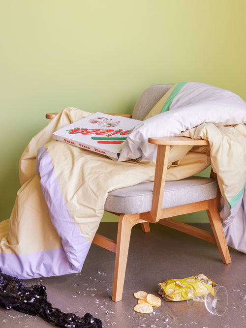 Hübsch beddengoed Block - katoen - 60x63, 140x220cm