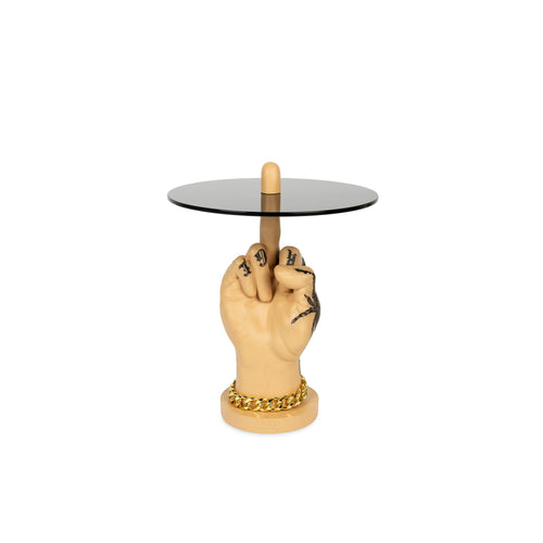 Bold Monkey Fother Mucker bijzettafel leeuw - Beige - vtwonen shop