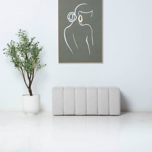 DÉJA Living Eetkamerbank Bogense - Beige Stof - 120x45x48cm