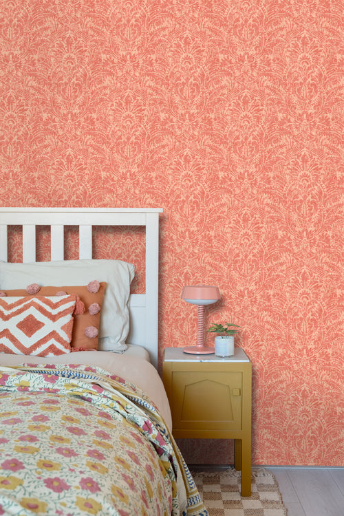 ESTAhome behang ornamenten zalm roze - 50 x 900 cm - 131617 - vtwonen shop