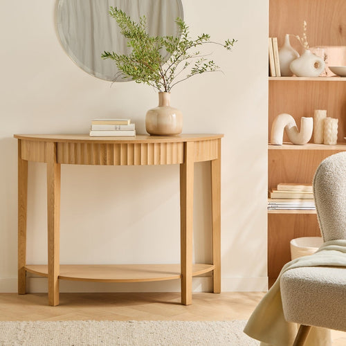 Calicosy - BOLOGNE Design haltafel - Licht hout - 40x100x76 cm
