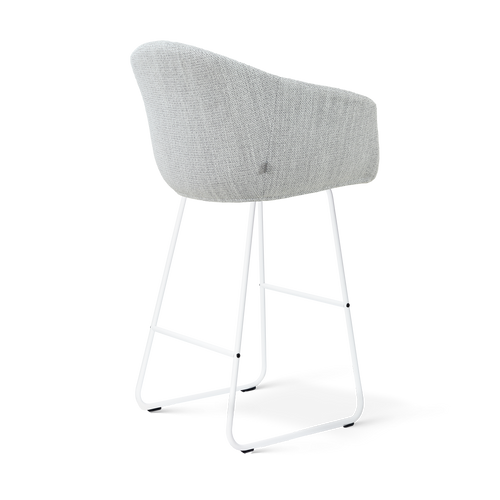 Nolon Nino-Otis barkruk grijs melange - wit onderstel - 75 cm - vtwonen shop