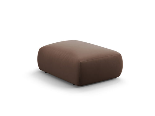 Cosmopolitan Design Poef Matera flueel chocolade - 68x86x40cm