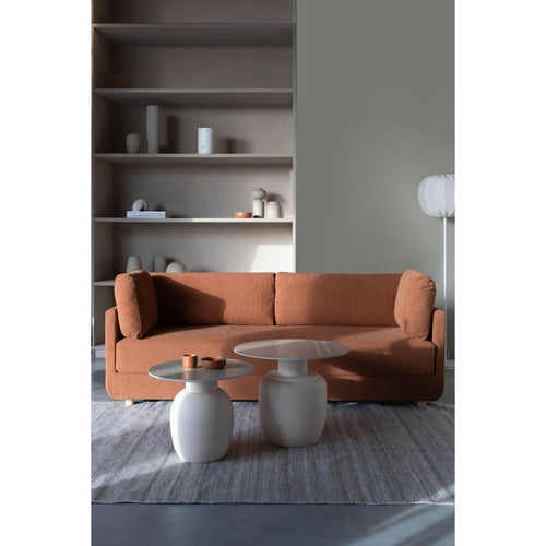 Housecraft Living Karula Bijzettafel Travetin-Look 60x60 cm Hoog Beige - vtwonen shop