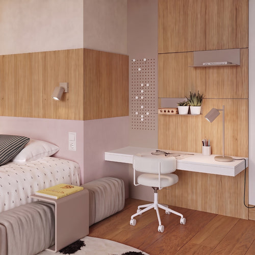 Sollux Lighting Wandlamp RAYO taupe met schakelaar - 8x16x16cm