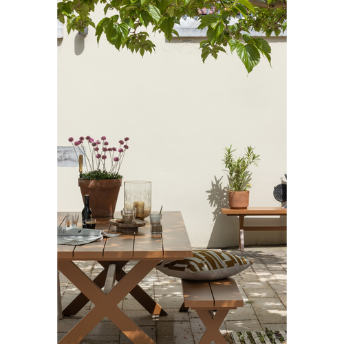 WOOOD picknickbank tuin Delta - Aluminium - Terra - 45x220x35 - vtwonen shop