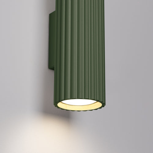 Sollux Lighting Wandlamp KARBON 20 olijfgroen - 6,5x8,5x20cm