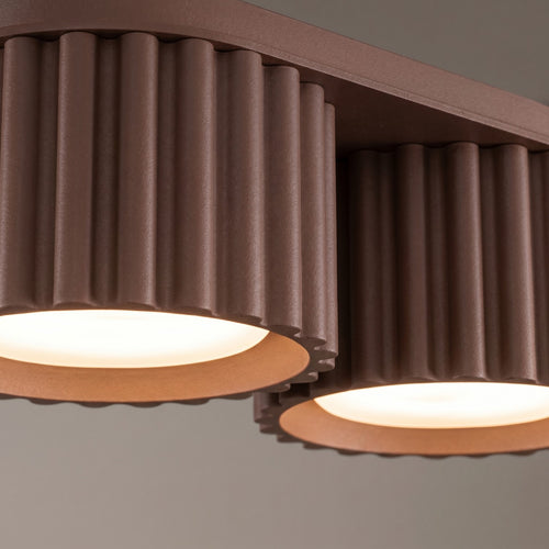 Sollux Lighting Plafondlamp AURA 2 bruin Gx53 - 21x10x8cm