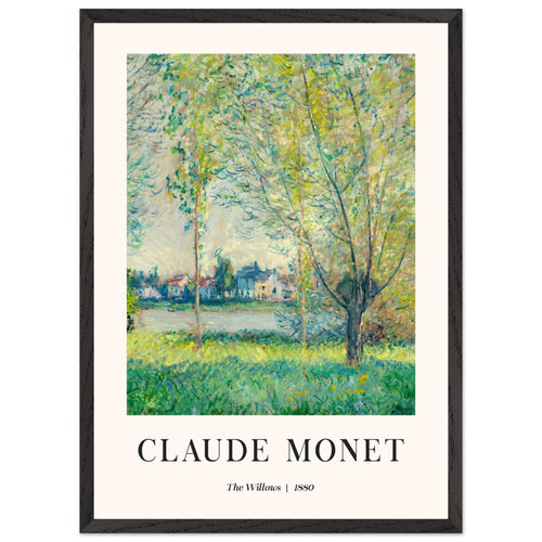 Artfulprints Poster met Lijst Claude Monet - The willows   - 50x70 cm - Groen