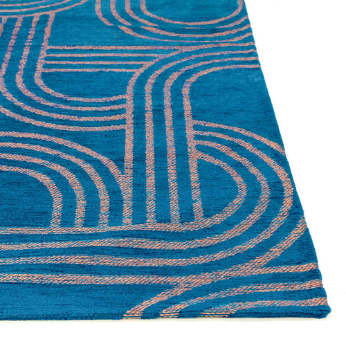 Lola&Moi vloerkleed Night Fever - blauw - 140x200cm
