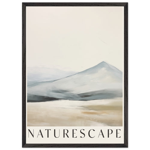 Artfulprints Poster met Lijst Abstract - Naturescape   - 50x70 cm - Taupe