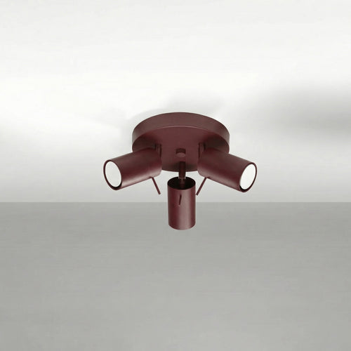 Sollux Lighting Plafondlamp RING 3P bordeaux - 25,7x25,7x14,5cm