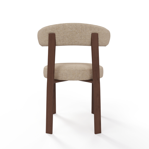 Sia Home - Eetkamerstoel JUNA - Chenille fluweel - Mol - 51.0 CENTIMETERScm