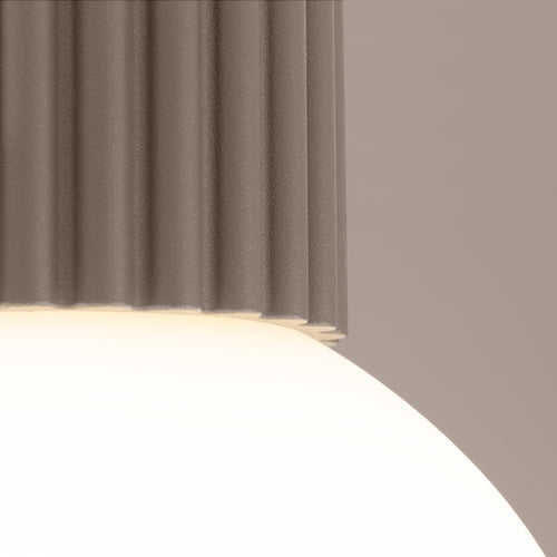 Sollux Lighting Plafondlamp HALO taupe IP44 - 12x12x21cm