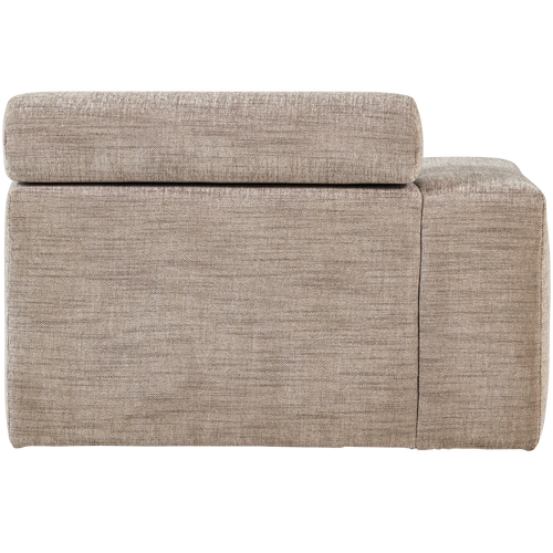 WOOOD chaise longue element arm links Novi - Polyester - Naturel Melange - 86x109x173 - vtwonen shop