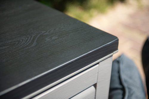 Primo kussenbox - kunststof - 490L - 146x61 cm - donkergrijs - zwart - vtwonen shop