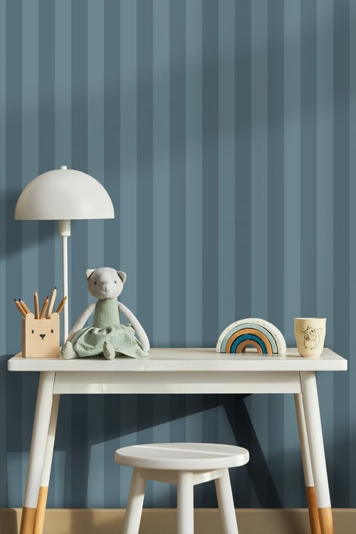 Sanders & Sanders behang strepen blauw - 50 x 900 cm - 935392