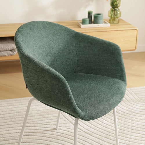 Nolon Nora-Otis Eetkamerstoel Donkergroen - met Armleuning - Zwart - vtwonen shop