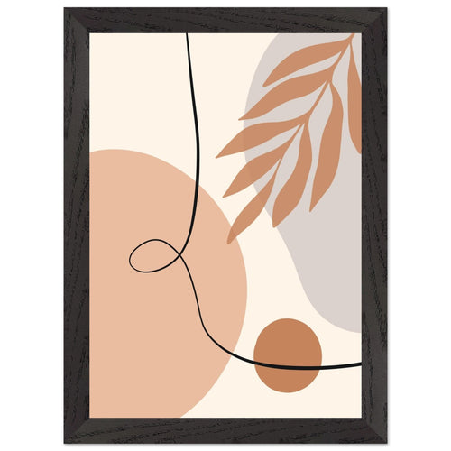 Artfulprints Poster met Lijst Boho – Soft movement   - A4 21x29.7 cm - Meerkleurig