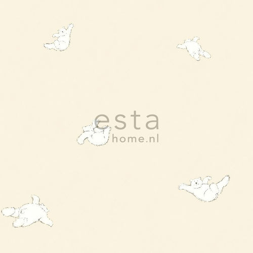 ESTAhome behang beren beige - 53 cm x 10.05 m - 137301