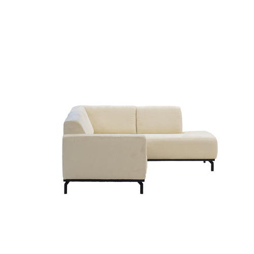 Giga Meubel Hoekbank Monza 3-zits Rechts - Stof/Metaal - Beige