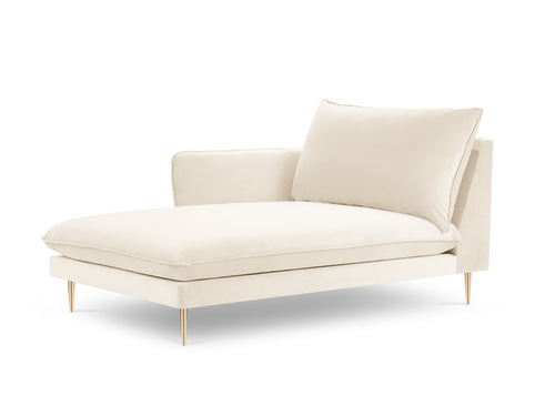Cosmopolitan Design linker meridiaan Vienna flueel, lichtbeige - 170x110x95cm