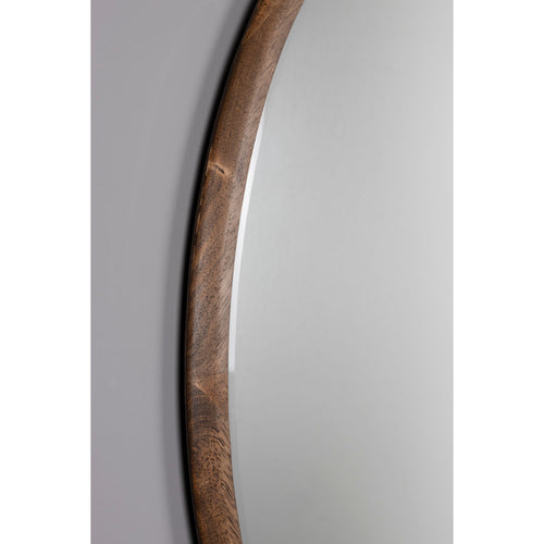 Dutchbone Gale Spiegel/ Wandspiegel Rond 80 cm Hout - Bruin - vtwonen shop