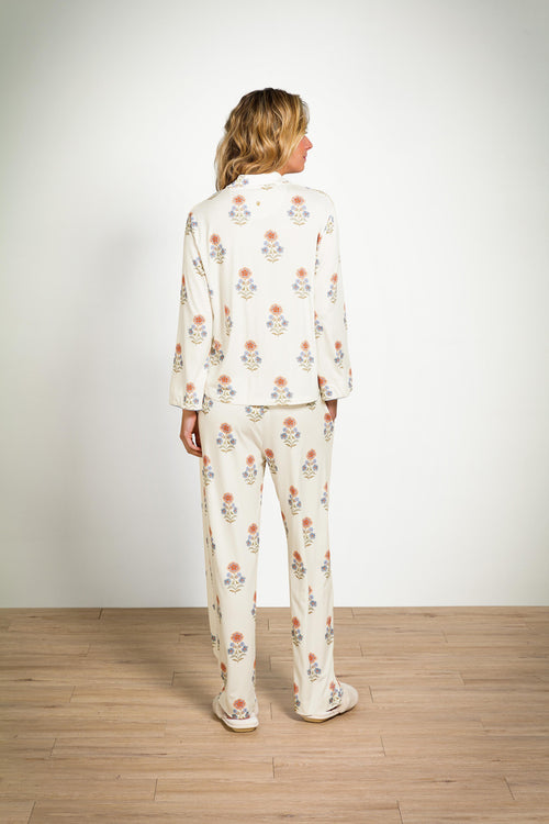 Pip Studio - Belin Pyjama Broek Dames - Tanaka - Wit - XXL