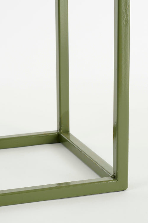 Mica Decorations Bologna Bijzettafel Buiten - Set van 2 - L78 x B24 x H68 cm - Metaal - Groen - vtwonen shop