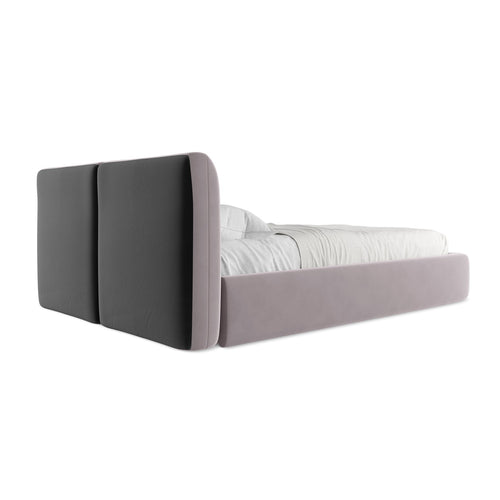 LaMiaSofa Bed met opbergruimte Milano - velours - lavendel - 160x228x82