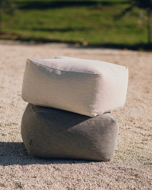 noo.ma Keno Outdoor Pouf - Dusty Beige, 65 x 65 x 37,5 cm