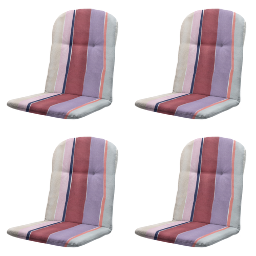 Madison kuipstoelkussen hoge rug Nox - mulitkleur - 96x45x3,5cm - set van 4