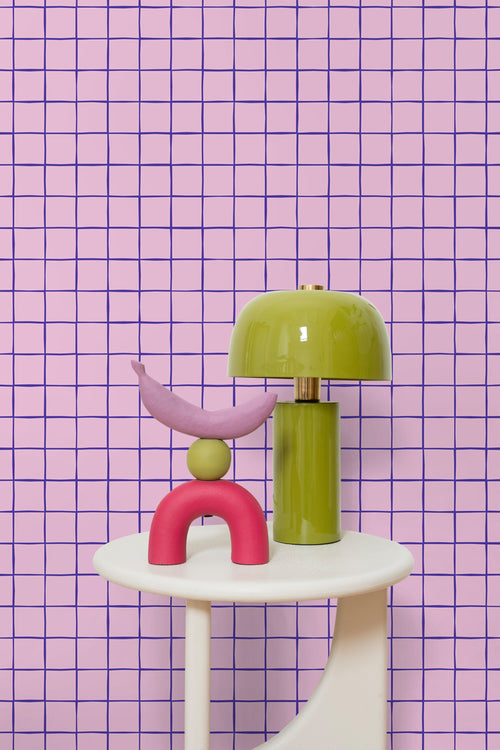 ESTAhome behang geblokt motief paars - 50 x 900 cm - 131593 - vtwonen shop