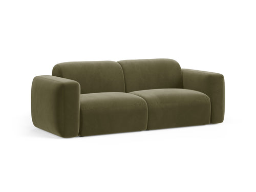 Cosmopolitan Design Modulaire bank Strino 3-zits, flueel groente - 98x220x78cm