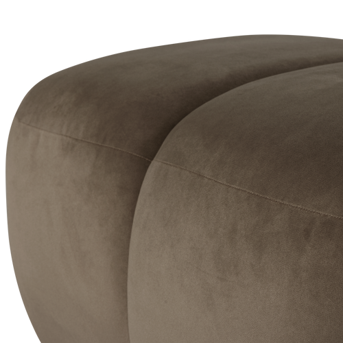 WOOOD poef Mojo - Velvet - Taupe - 45x84x64