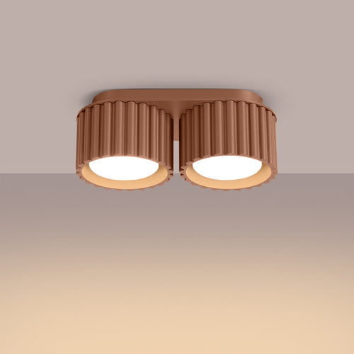Sollux Lighting Plafondlamp AURA 2 mokka Gx53 - 21x10x12cm