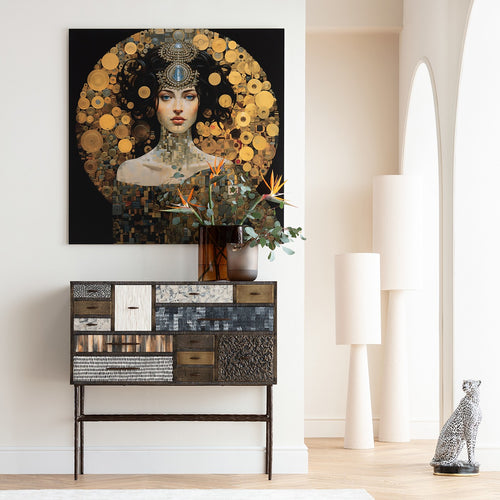 Kare Design Schilderij vrouw Art Nouveau 120x120cm